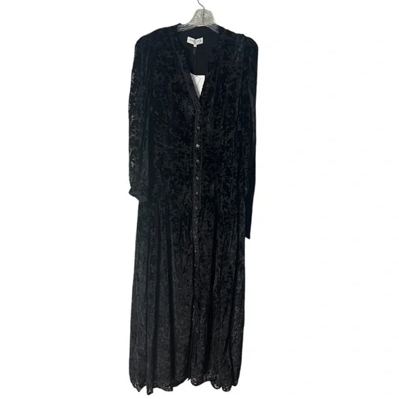HALE BOB Heloise Solid Velvet Burnout Maxi Dress Womens Size Large NEW NWT - Picture 8 of 15